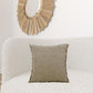 20" X 20" Tan And Ivory Linen Zippered Pillow