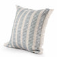 20" Blue And Ivory Striped Throw Pillow