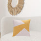 20" X 20" Yellow And Ivory 100% Cotton Abstract Zippered Pillow