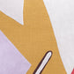 20" X 20" Yellow Purple Off-White And Coral 100% Cotton Abstract Zippered Pillow