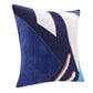 20" X 20" Yellow Purple Off-White And Coral 100% Cotton Abstract Zippered Pillow