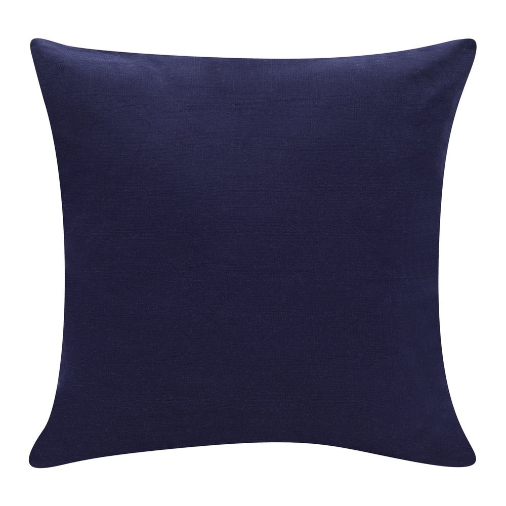20" X 20" Yellow Purple Off-White And Coral 100% Cotton Abstract Zippered Pillow