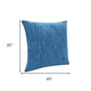 20" X 20" Ocean Blue Linen Zippered Pillow
