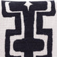 24" Black and Ivory Throw Pillow