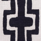24" Black and Ivory Throw Pillow
