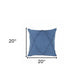 20" X 20" Classic Blue 100% Cotton Diamond Zippered Pillow