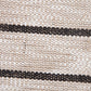 20" Beige And Black Jute Striped Throw Pillow with Pompoms