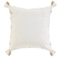 20" X 20" White And Tan 100% Cotton Geometric Zippered Pillow