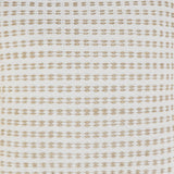 20" X 20" Ivory And Tan 100% Cotton Geometric Zippered Pillow