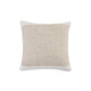 20" Ivory And Natural Cotton Geometric Throw Pillow