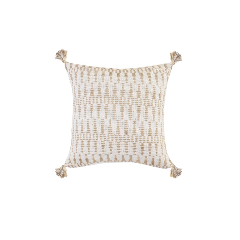 20" Ivory Throw Pillow