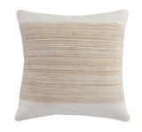 20" Natural and Ivory Throw Pillow