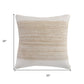 20" Natural and Ivory Throw Pillow