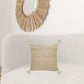 20" X 20" Tan And Beige Jute Zippered Pillow