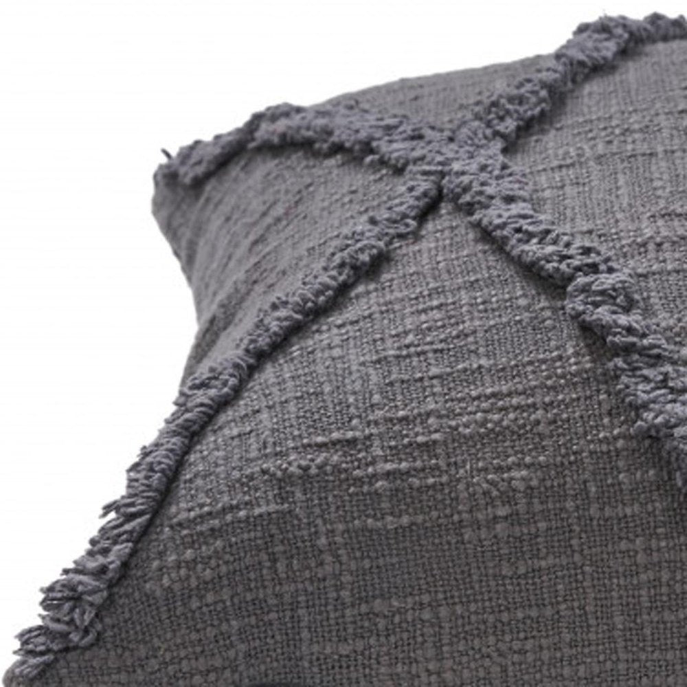 18" X 18" Denim Blue 100% Cotton Zippered Pillow