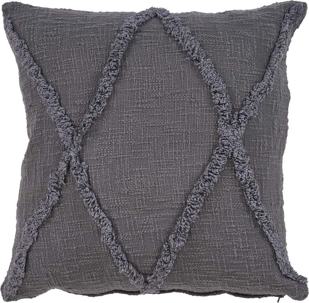 18" X 18" Denim Blue 100% Cotton Zippered Pillow