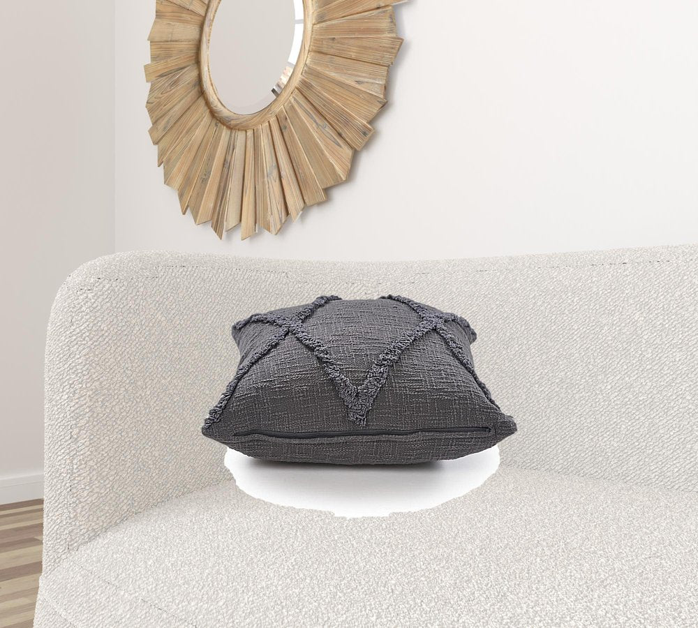 20" Ivory Cotton Throw Pillow