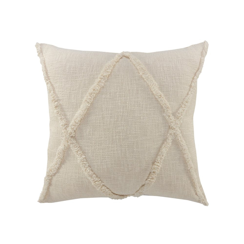 20" Ivory Cotton Throw Pillow