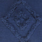 20" Navy Blue And Dark Blue Cotton Geometric Throw Pillow