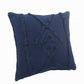 20" Navy Blue And Dark Blue Cotton Geometric Throw Pillow