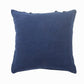 20" Navy Blue And Dark Blue Cotton Geometric Throw Pillow