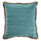 20" Blue and Beige Throw Pillow