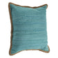 20" Blue and Beige Throw Pillow