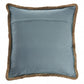 20" Blue and Beige Throw Pillow