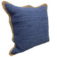20" Blue and Beige Throw Pillow
