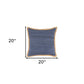 20" Blue and Beige Throw Pillow