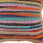 20" X 20" Tan Pastel Blue And Pastel Yellow 100% Cotton Geometric Zippered Pillow