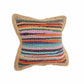 20" X 20" Tan Pastel Blue And Pastel Yellow 100% Cotton Geometric Zippered Pillow
