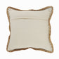 18" X 18" White Gray And Tan 100% Cotton Striped Zippered Pillow