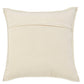 20" X 20" Navy And Cream 100% Cotton Zippered Pillow