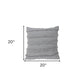 20" X 20" Gray 100% Cotton Zippered Pillow