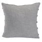 20" X 20" Gray 100% Cotton Zippered Pillow