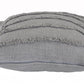 20" X 20" Gray 100% Cotton Zippered Pillow