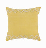 20" Yellow and White Throw Pillow