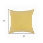 20" Yellow and White Throw Pillow