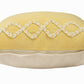 20" Yellow and White Throw Pillow