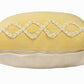 20" Yellow and White Throw Pillow
