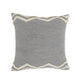 14" X 36" Gray And Tan Cotton Chevron Throw Pillow