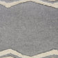 14" X 36" Gray And Tan Cotton Chevron Throw Pillow