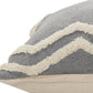 14" X 36" Gray And Tan Cotton Chevron Throw Pillow