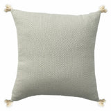 18" X 18" Light Gray 100% Cotton Geometric Zippered Pillow