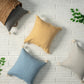 18" X 18" Light Gray 100% Cotton Geometric Zippered Pillow
