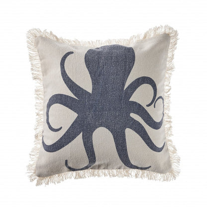 18" Cream Throw Pillow