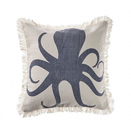 18" Cream Throw Pillow
