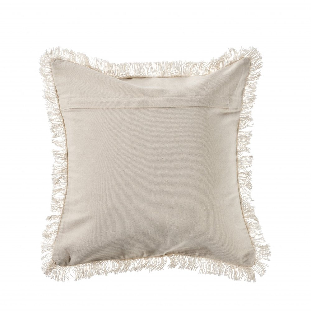 18" Cream Throw Pillow