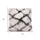 20" Black And White Fabric Geometric Throw Pillow